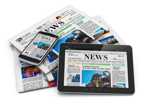 Image of newspapers, to represent news scans