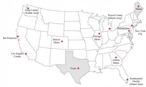 Map of Sentinel Sites