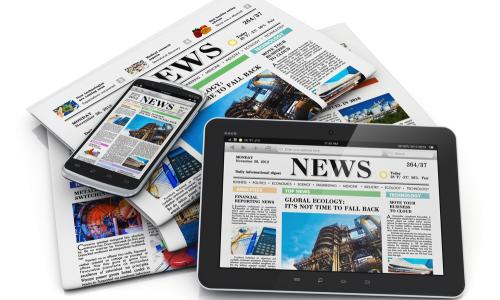 Image of newspapers, to represent news scans