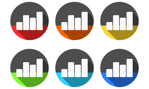 graphic of 6 bar charts